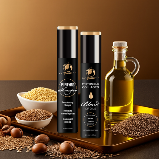 Set Blend of oil Yumnie Proteine Silk Collagen voor je haar